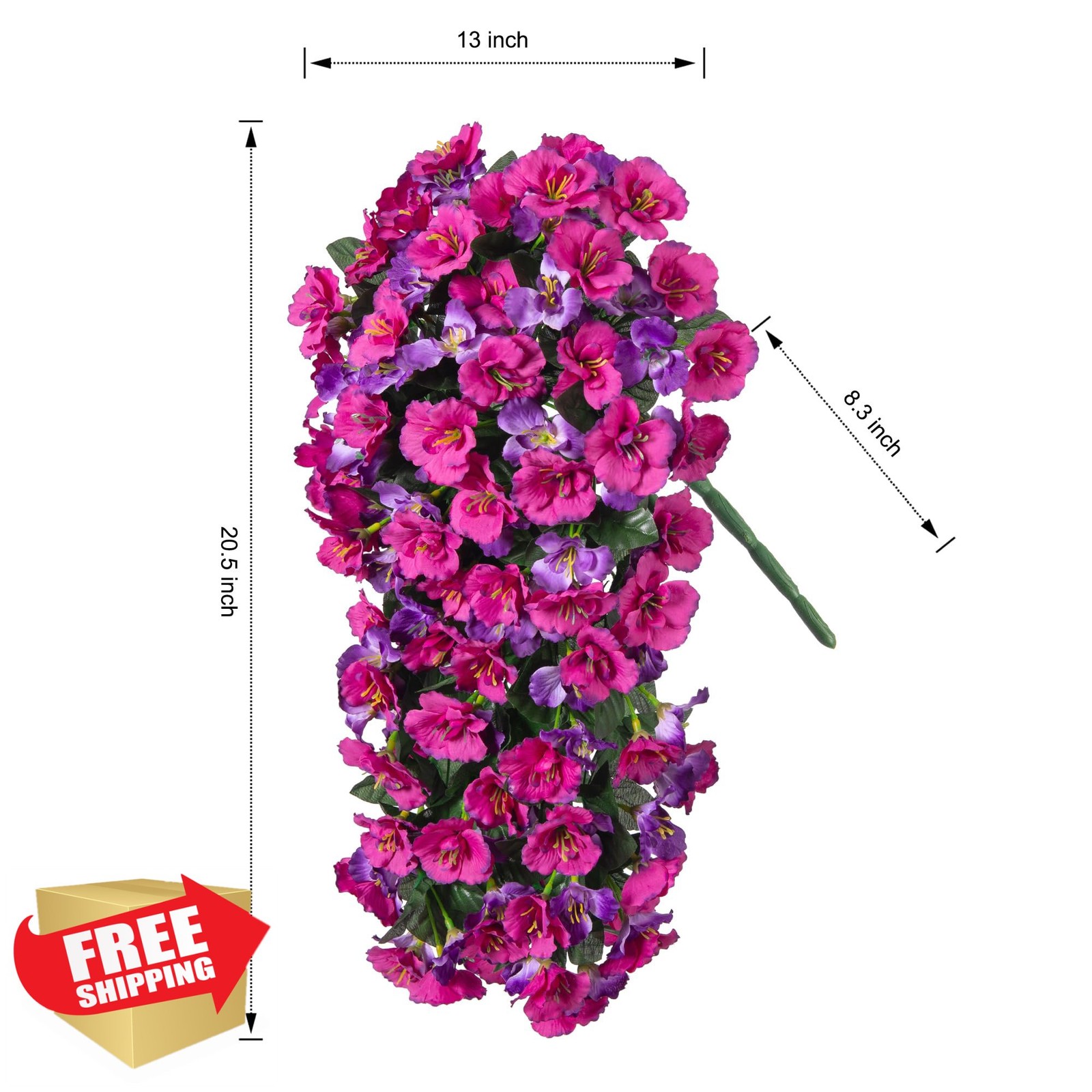 Ivydale Violet Fuchsia Artificial Hibiscus Flowers 2PCS