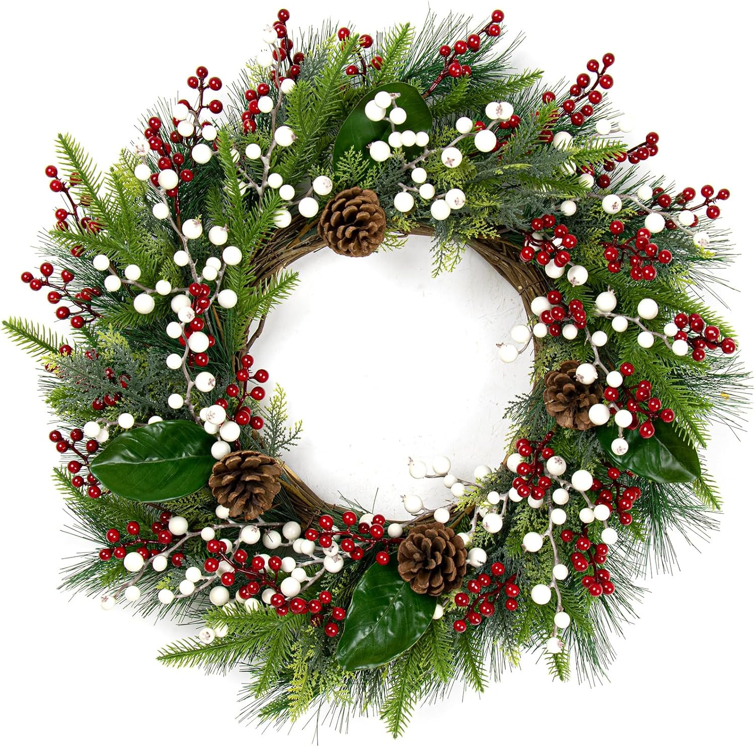 32 Pack Christmas Tree Decorations, Artificial Red Berry Stems 6.5 Inch