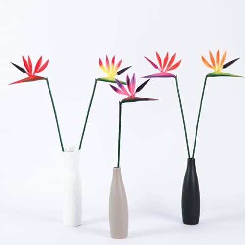 6 Pcs 23″ Yellow Artificial Bird of Paradise Flower Strelitzia Bouquets