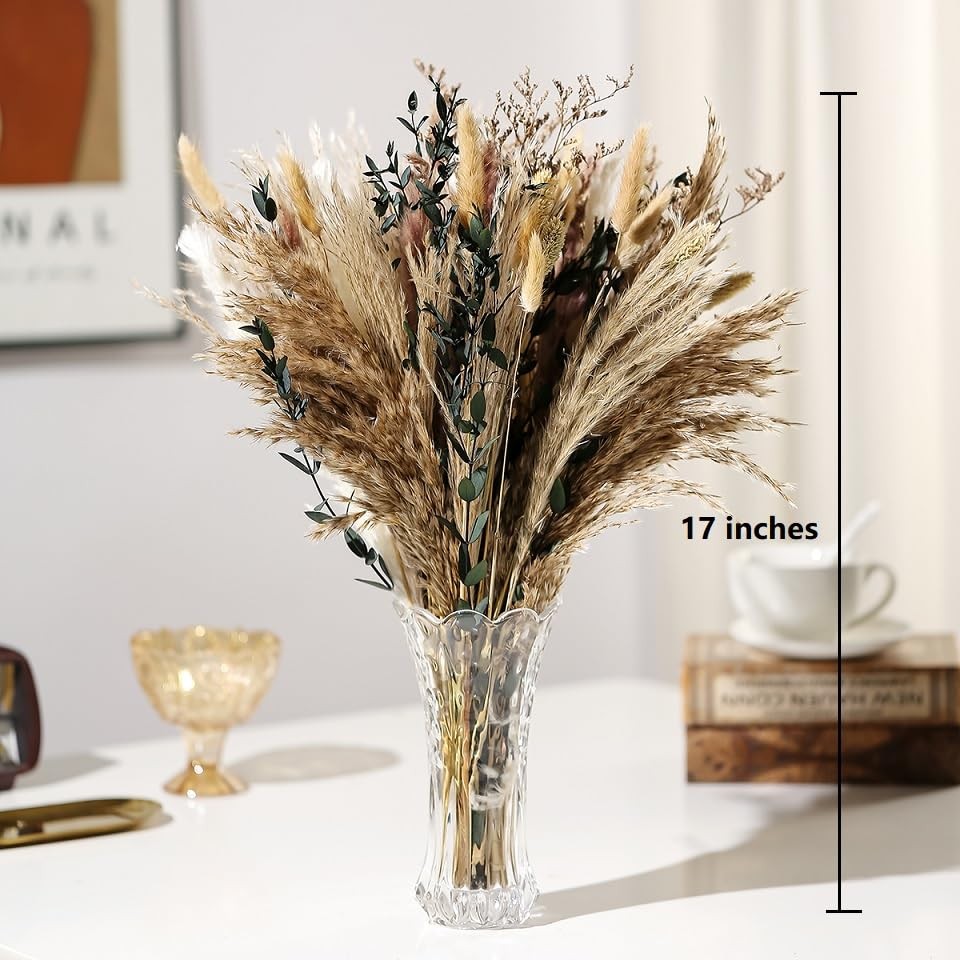 Pampas Grass Decor, Boho Decor Dried Flower Bouquet for Room,Bedroom,Office,D…