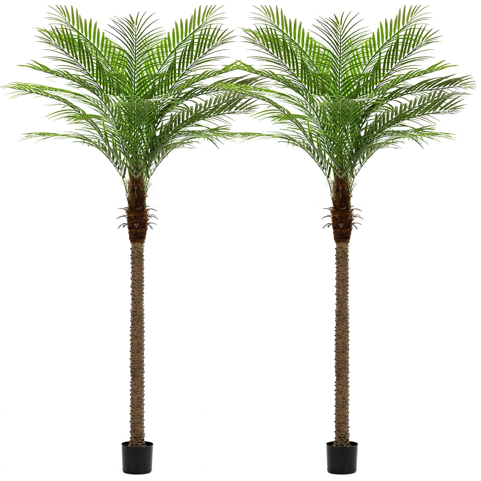 8ft Artificial Phoenix Palm Tree Tall Artificial Palm Trees with 18 Adjustabl…