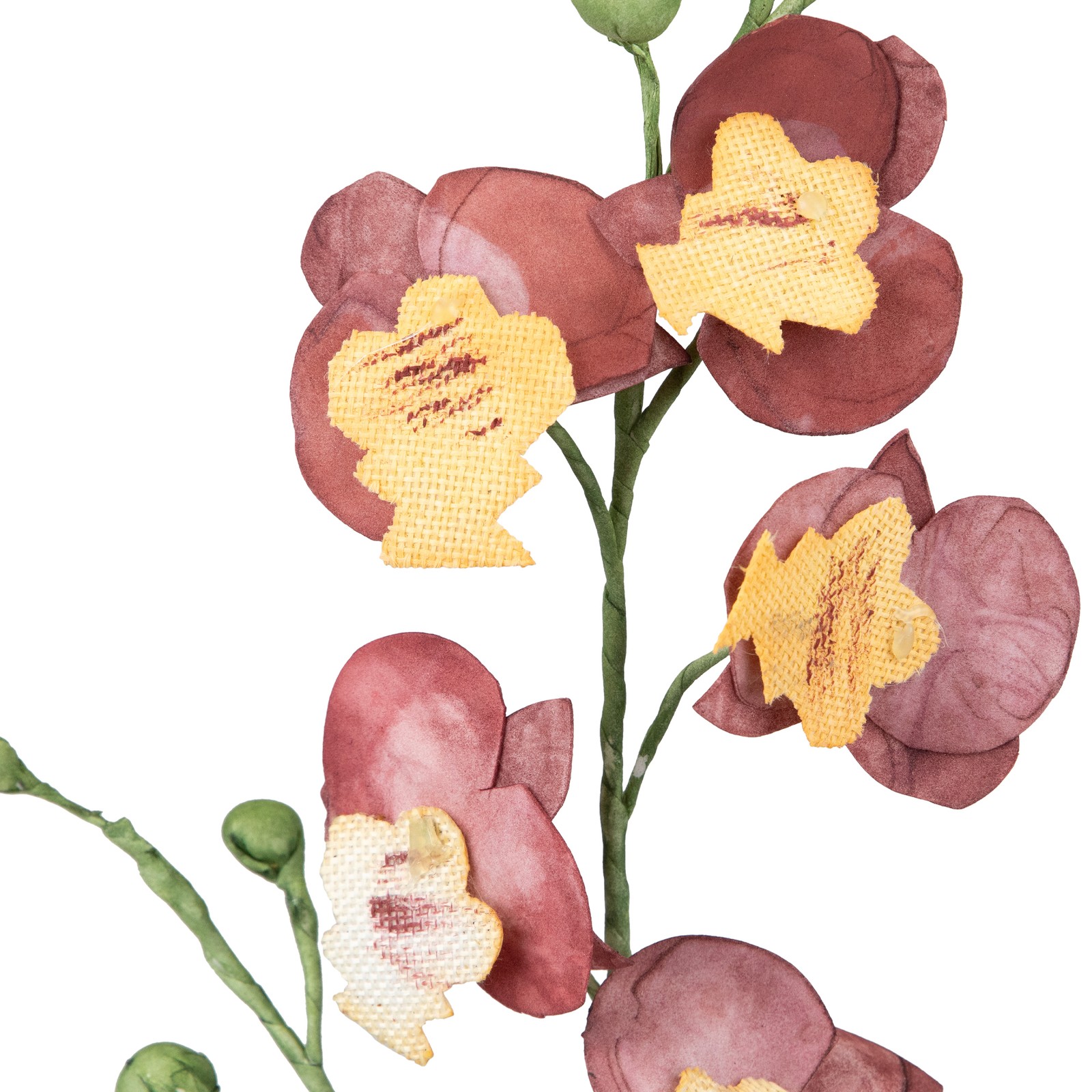 Northlight 14″ Artificial Crimson Red & Deep Banana Yellow Orchids Pot