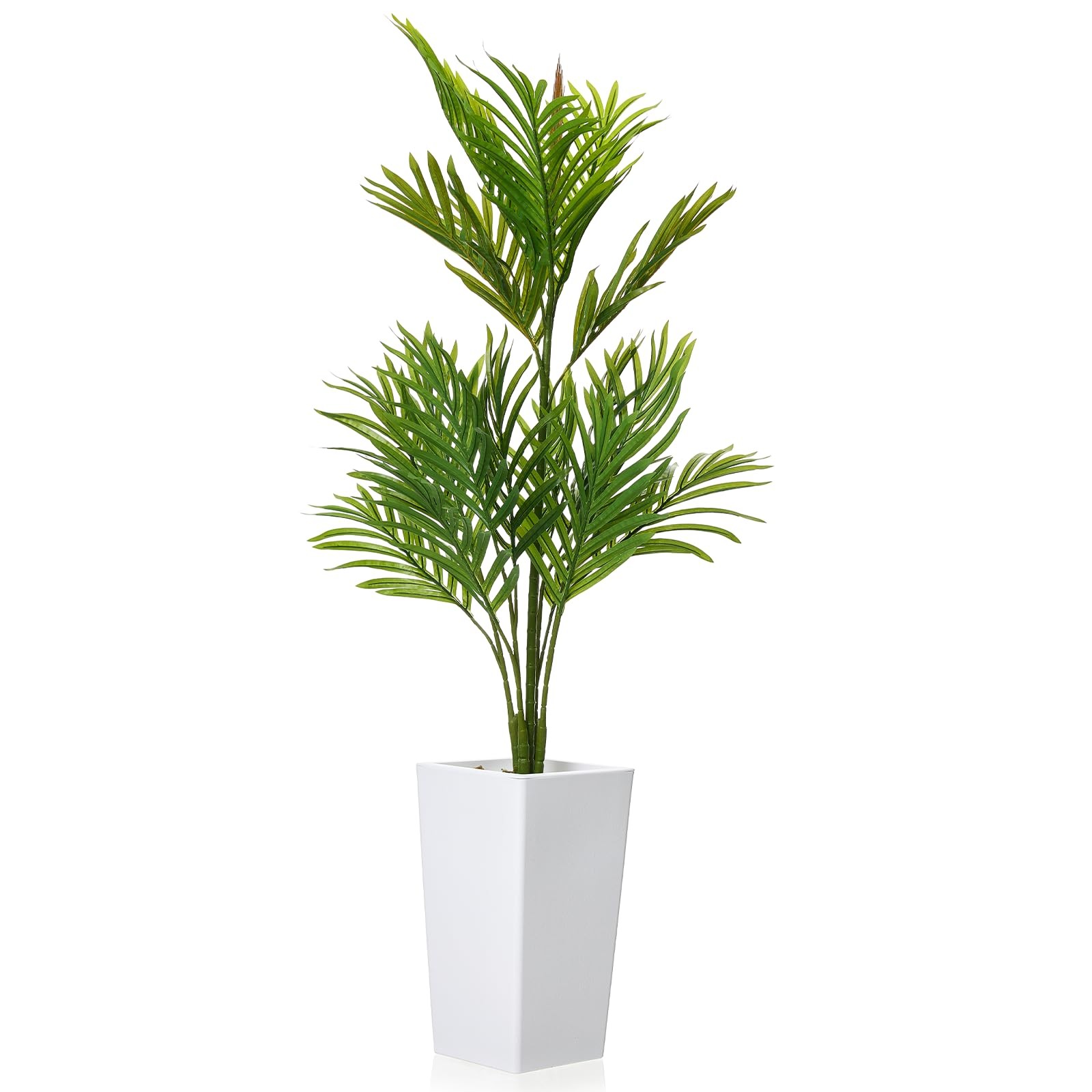 Tall Fake Palm Tree 4.5FT,Realistic Faux Areca Silk Floor Plant for Indoor Decor