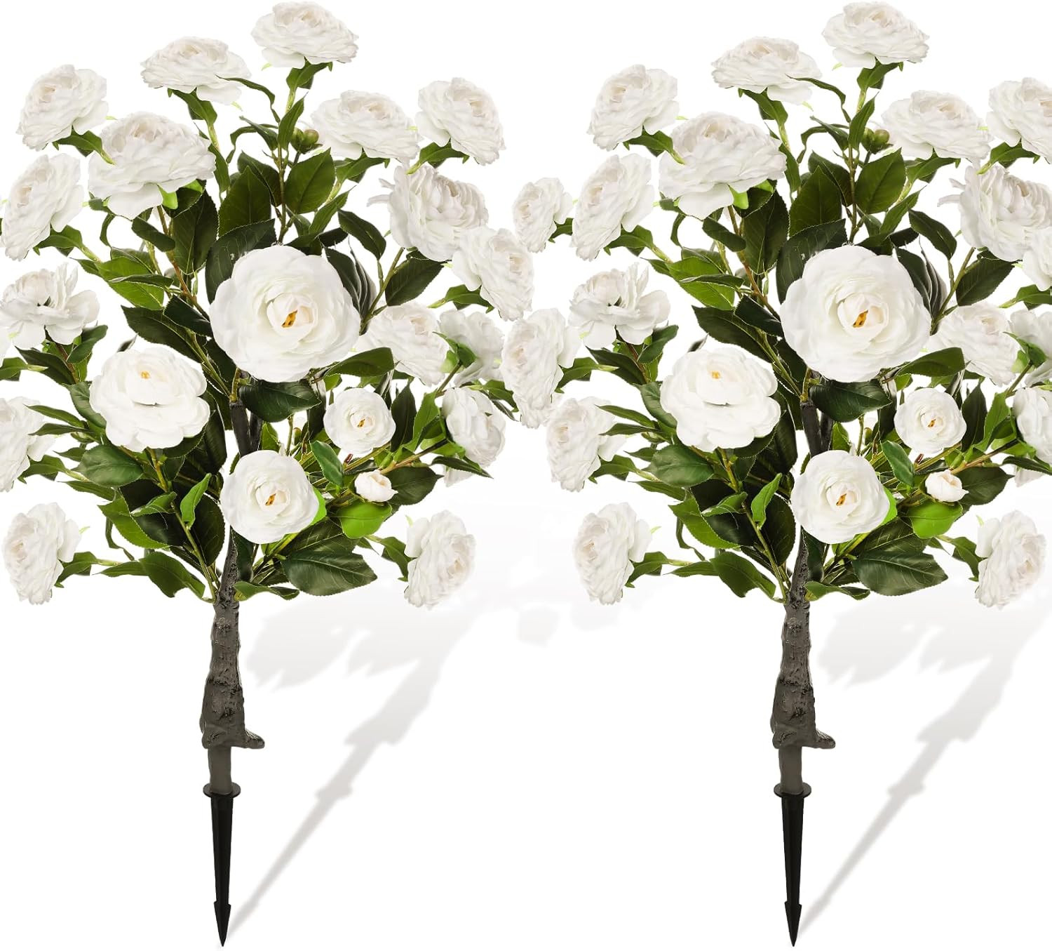 3FT Faux Camellia Plants – 2 Pack UV Resistant Indoor/Outdoor Decor