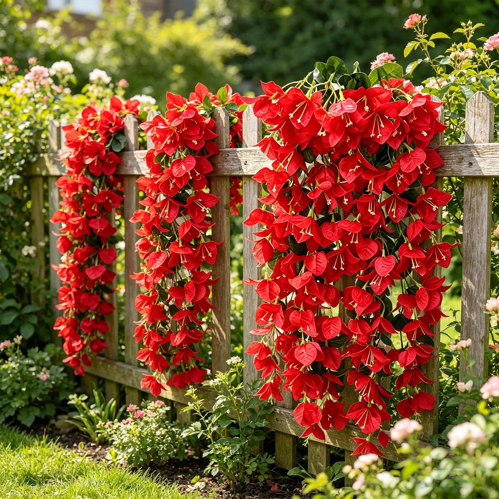 Artificial Bougainvillea Hanging Flowers Plants – Faux Bougainvillea Artifici…