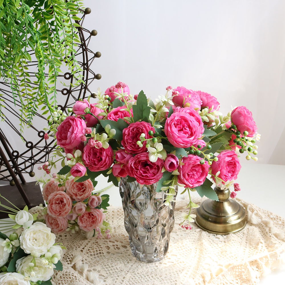 4Pcs DIY Floral Decorations Persian Rose Simulation Flowers Home Decoration New