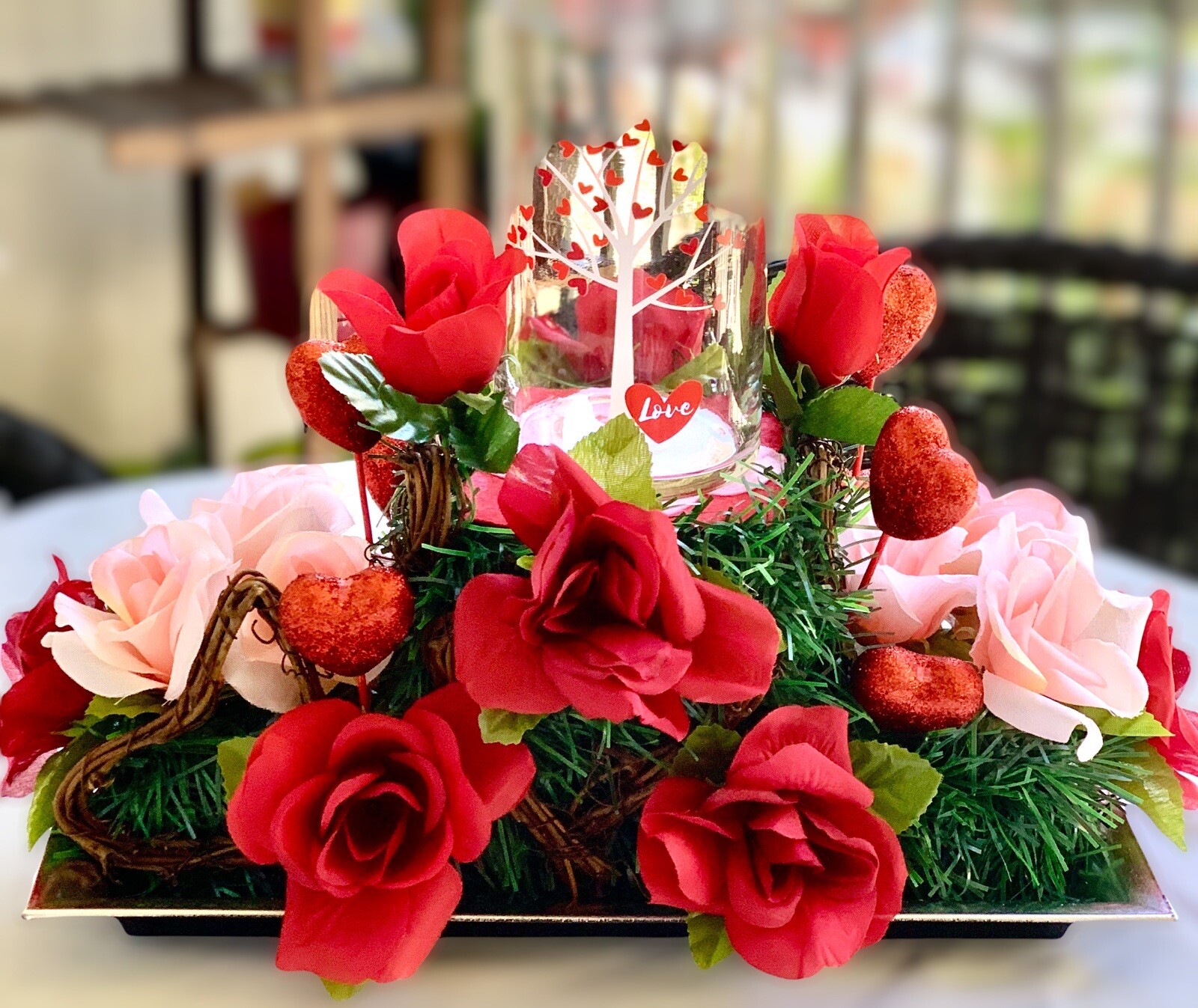 Centerpiece Flower Arrangement Home Love Decor CP00107
