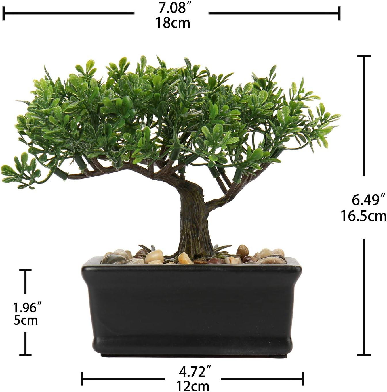 Artificial Bonsai Tree Juniper Faux Plants Indoor Small Fake Plants Decor with C