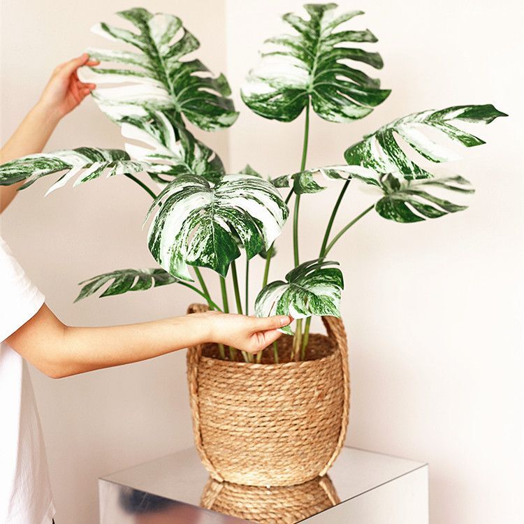 70-88cm Artificial Plant Plastic Palm Tree Leaves Office Hotel Home Garden Decor