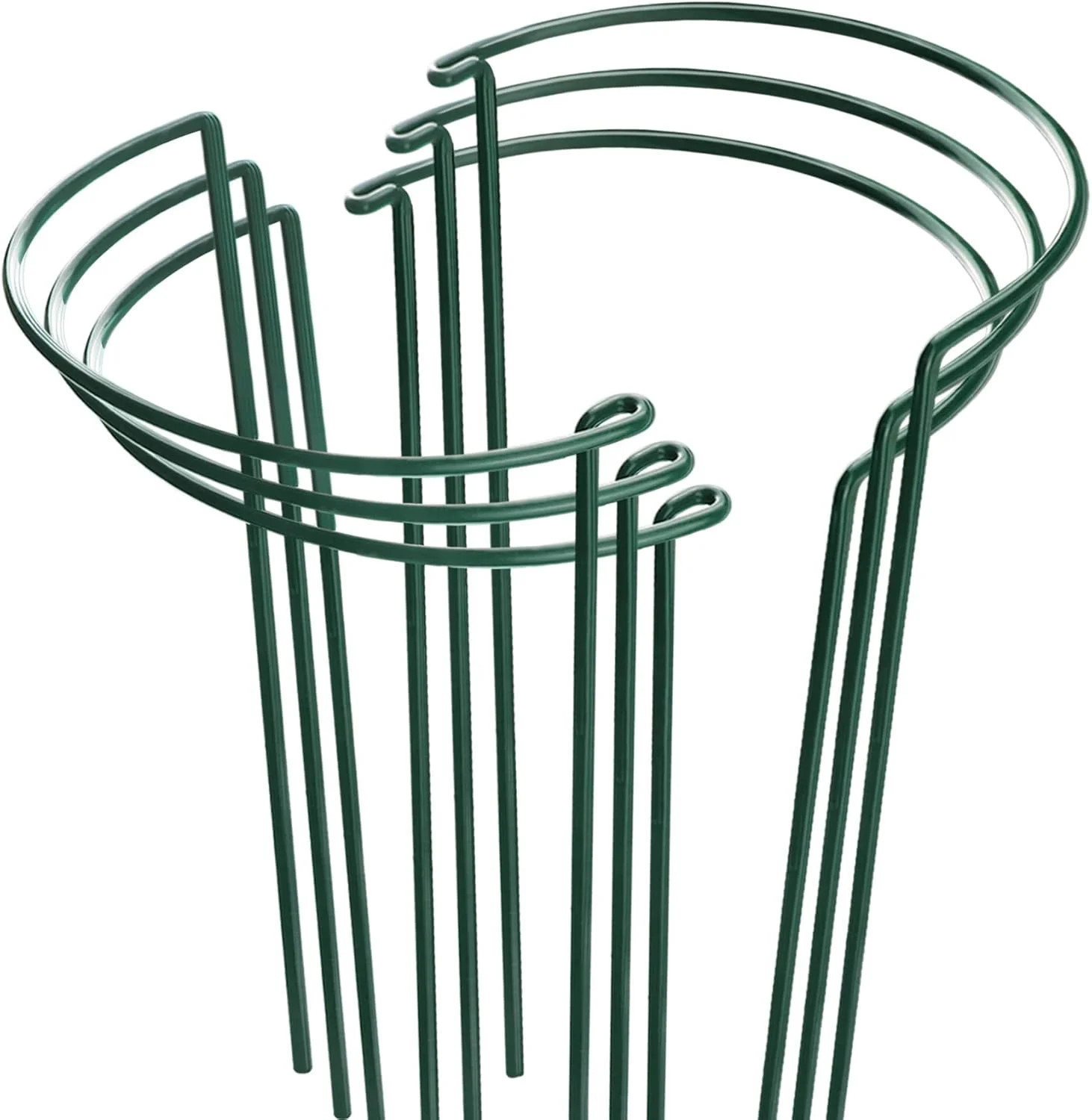 HiGift Plant Support Stakes, 6 Pack Metal Peony Cages and Supports, Garden Stake