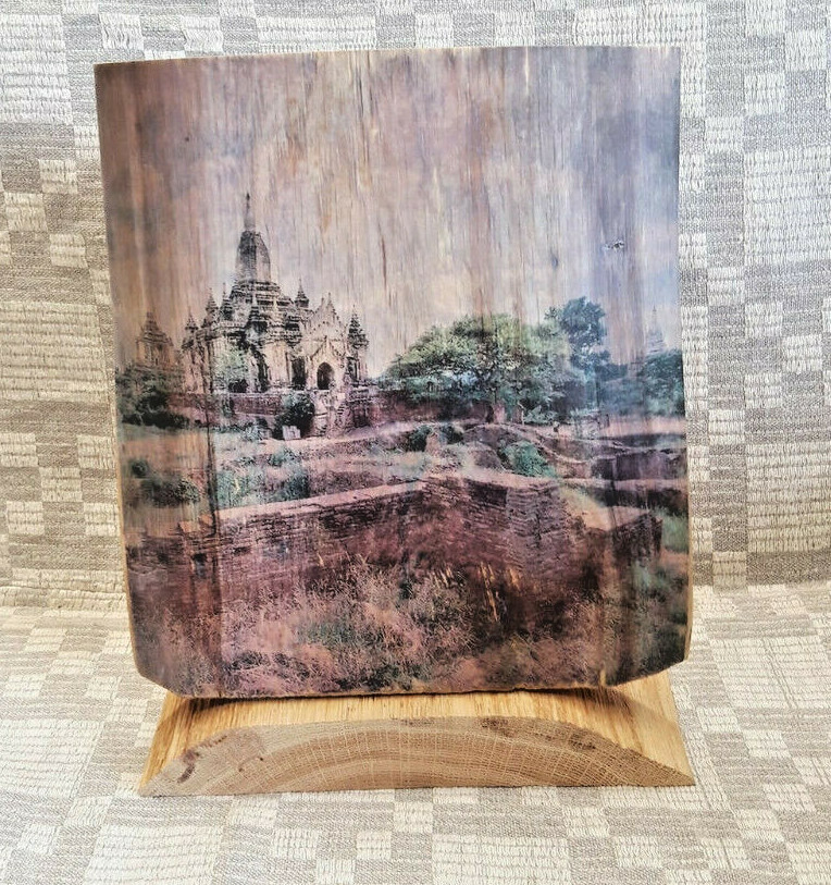 Table decor picture on wood from Heinrich.Ch handmade 1 piece.