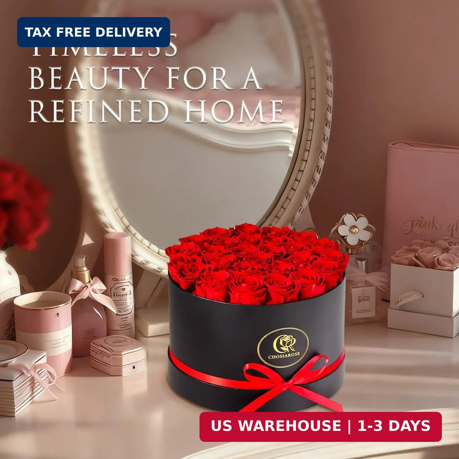 Flowers Forever Preserved Roses – 27 Preserved Flowers for Delivery Women Birthd