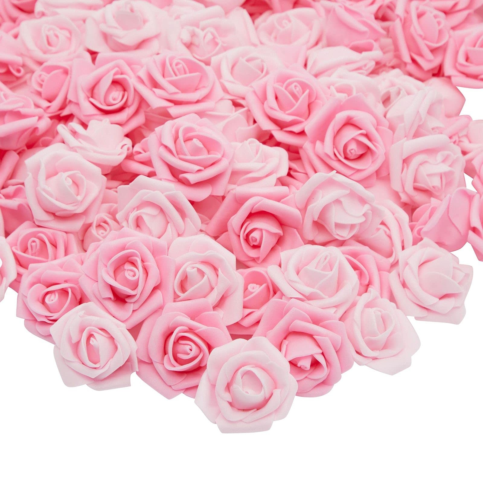 Artificial Roses Foam Rose Heads 2 Inch Mixed Pink Flowers Crafts 200 PCS Set