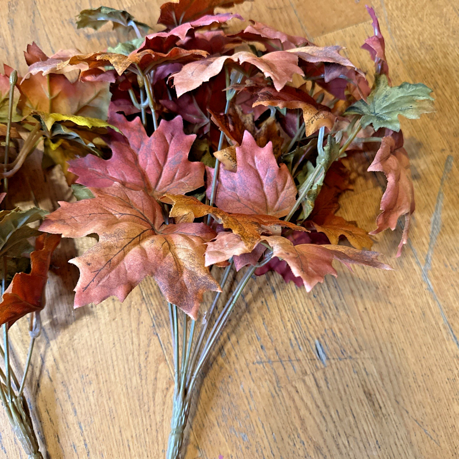 Lot of 14 Fall Floral & Leaf Bouquets – Mums, Sunflowers, Berries – Wreath DIY