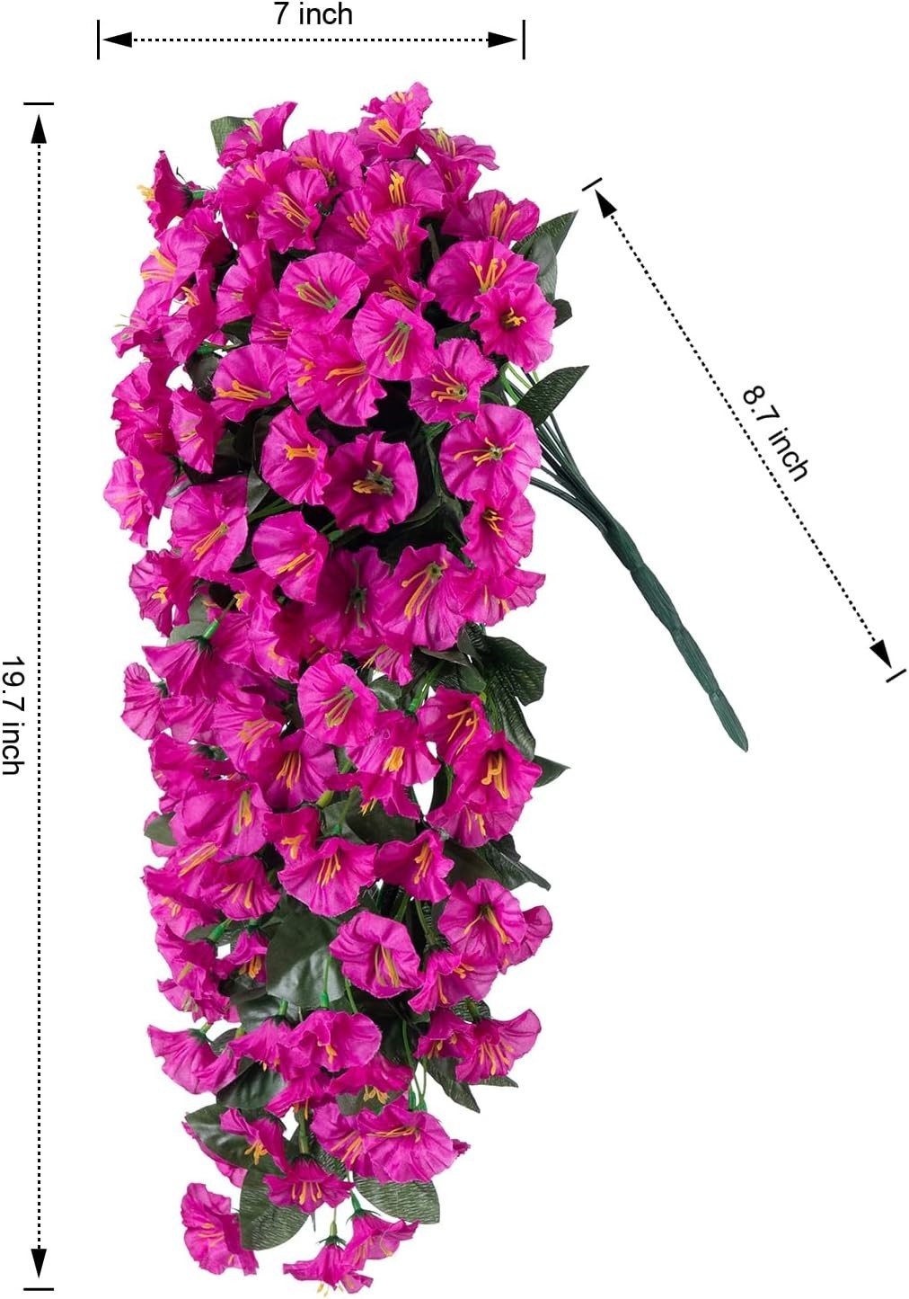 Artificial Fake Hanging Flowers Plants for Outdoor Outside Decoration, 2PCS F…