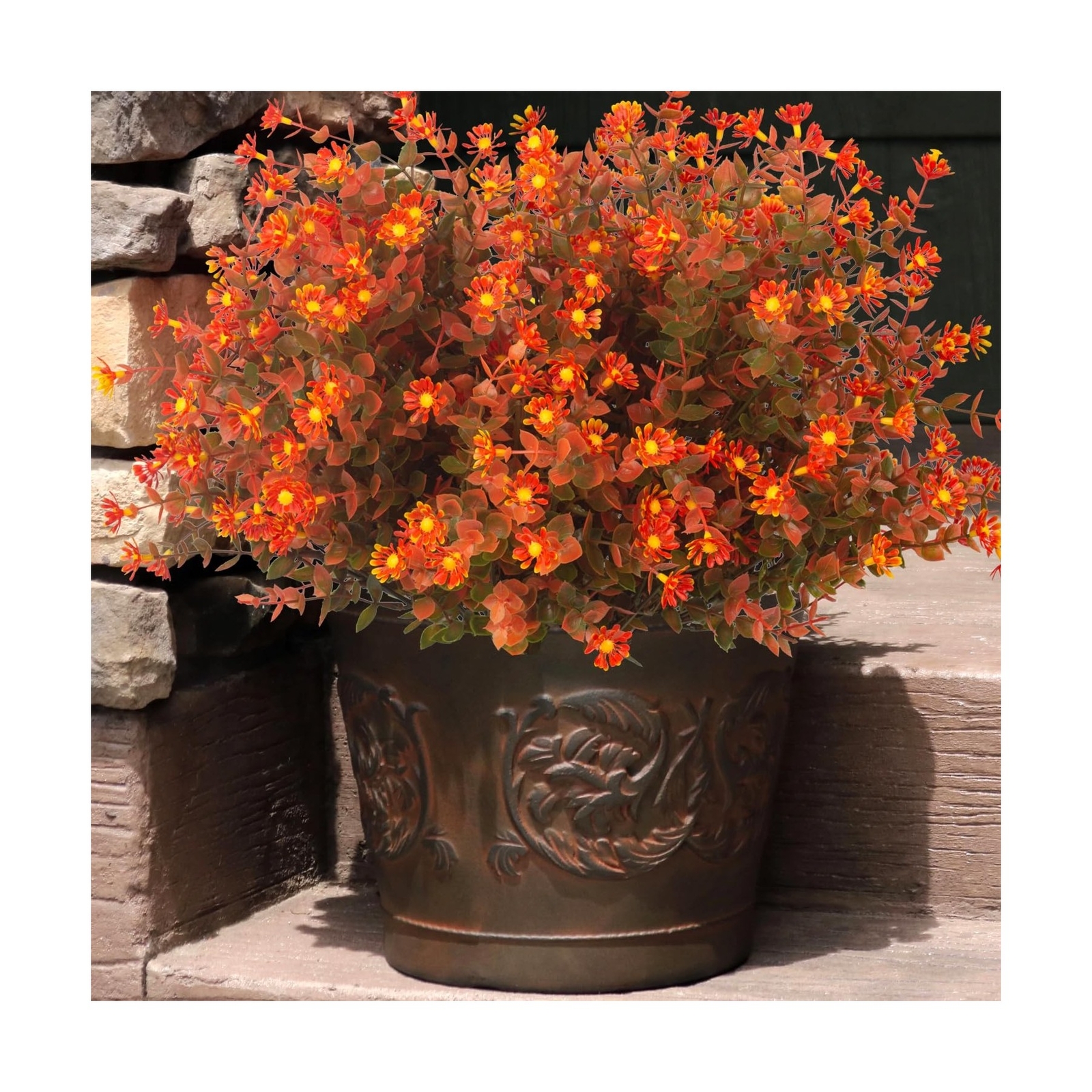 12 Bundles Artificial Fall Flowers No Fade Faux Autumn Plants, Fake Indoor Ou…
