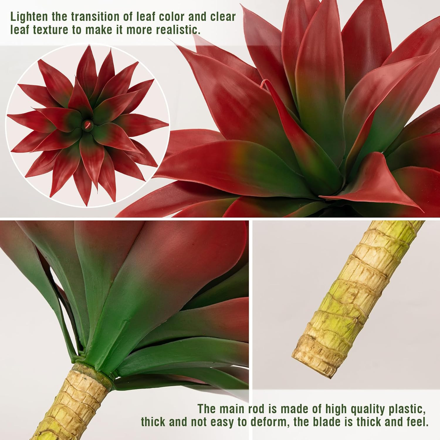Artificial Agave Plants,Large UV Resistant Fake Agave Planters for Indoor and Ou