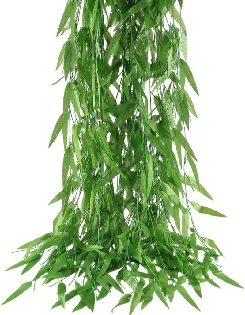 50Pcs 300 Ft Artificial Vine Greenery Garland for Room Decor Faux Willow Vines W