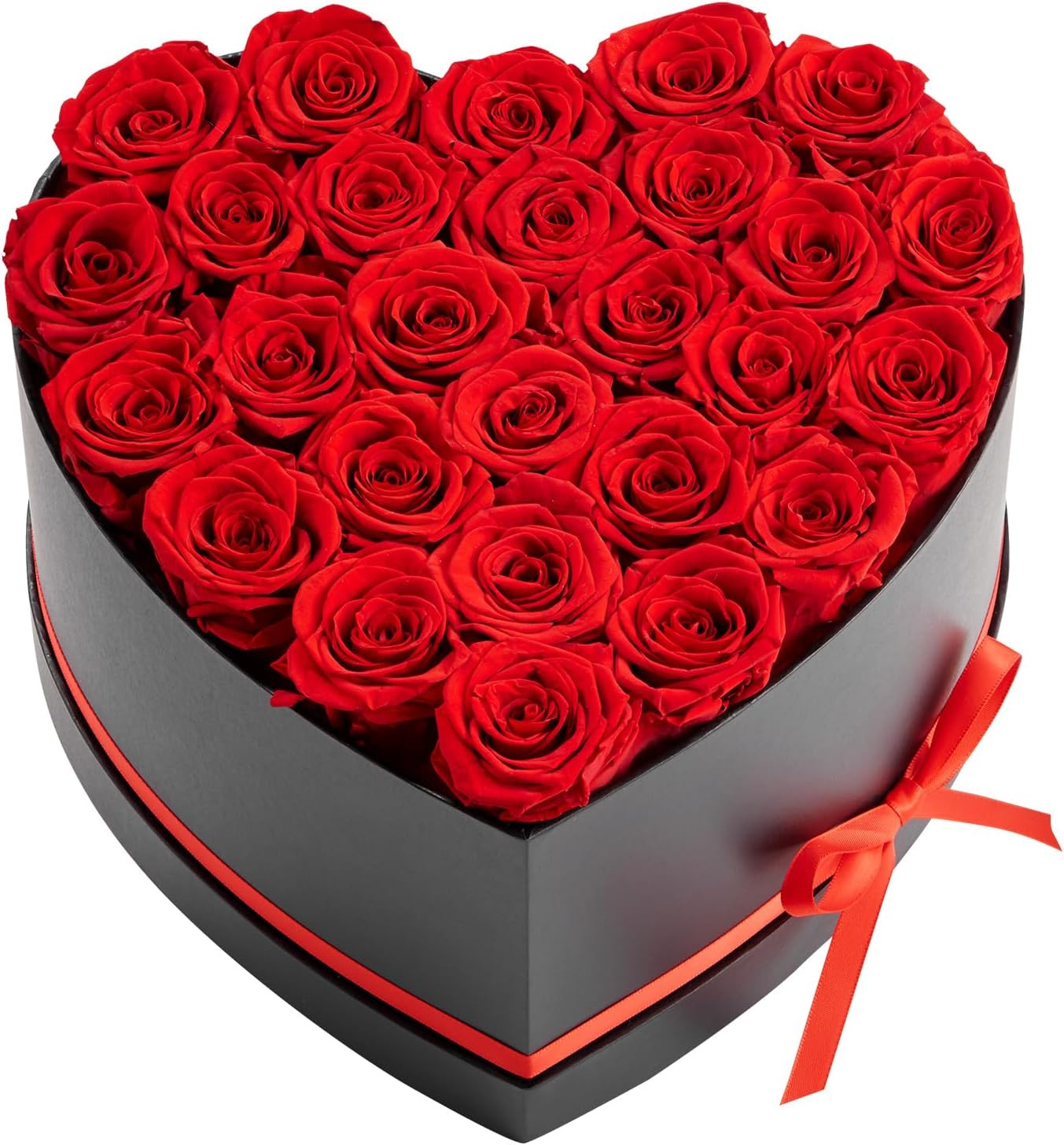 Forever Flowers, 27 Preserved Roses in a Heart Shape Box, Eternal Flowers Immort