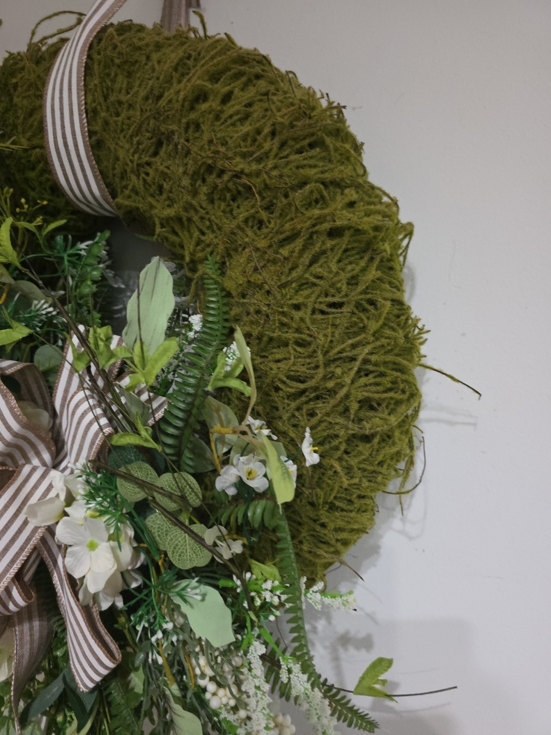 Handmade Every Day Year Round Moss Covered Angel Vine Wreath Large