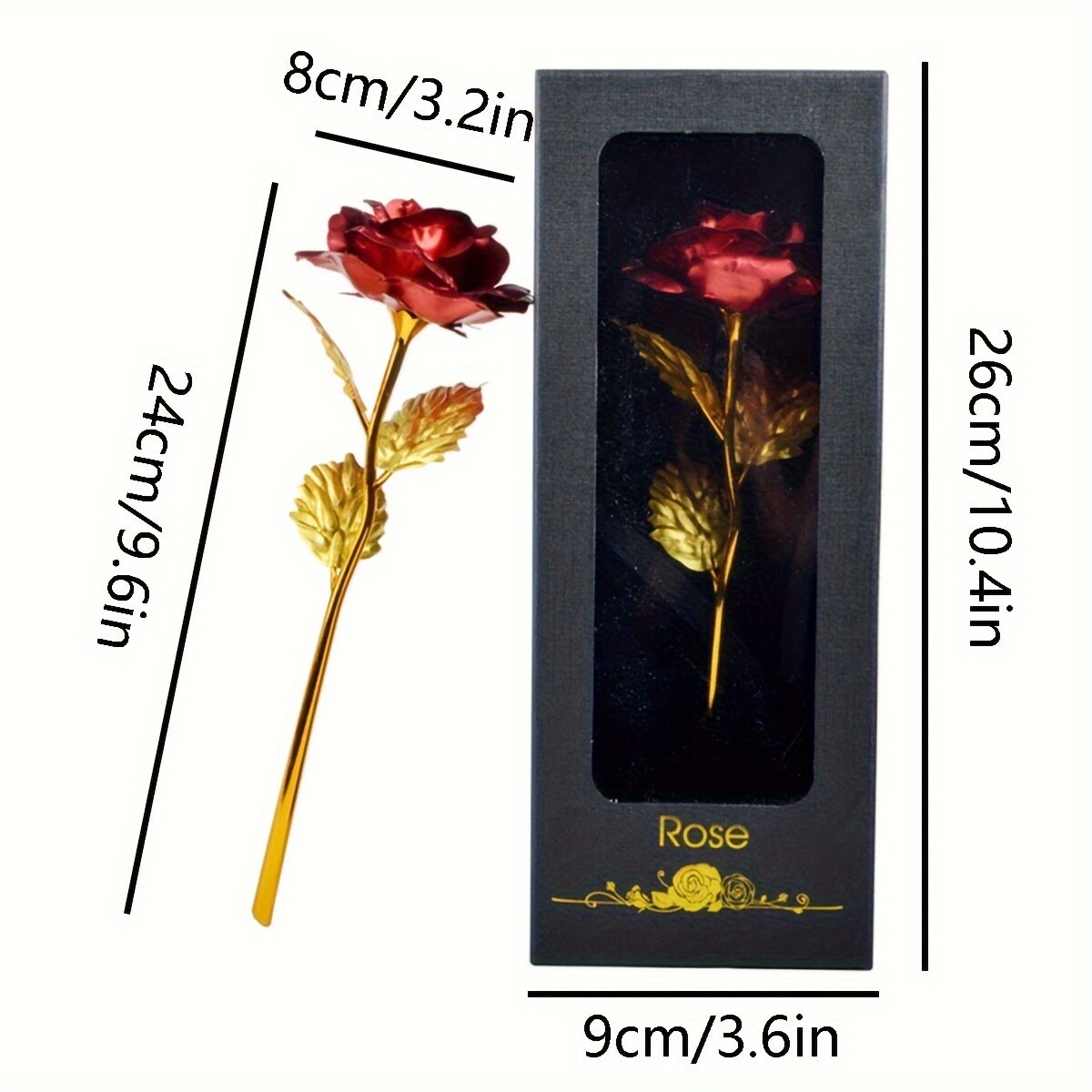 Mother’s Day Artificial Gold Foil Roses Dipped in Gold Valentine’s Day Gift