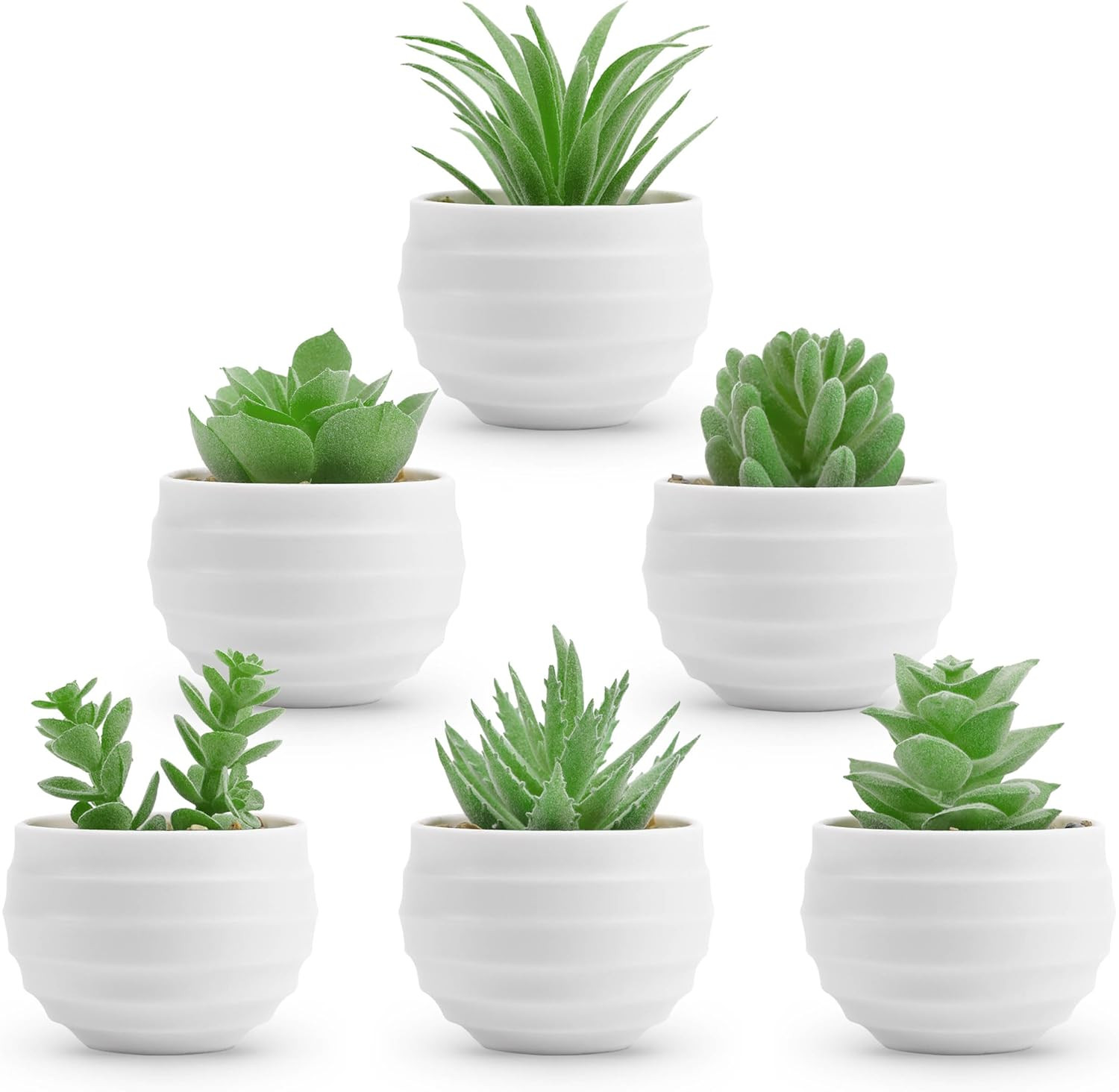 6 Pack Fake Plants Small Realistic Succulents Plants Artificial for Home Room…