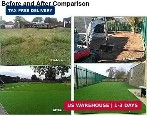 Petgrow 4FTx7FT Artificial Realistic & Thick Fake Mat for Outdoor Garden Landsca