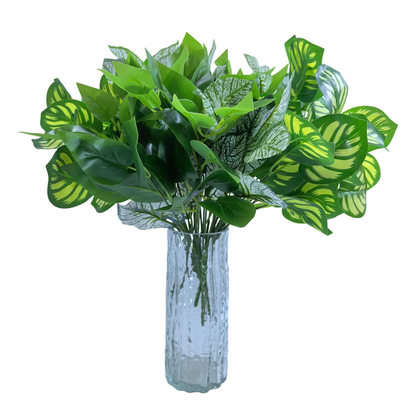 6 Bundles of Artificial Green Plants, Artificial Greenery, Fake Floral Plants…