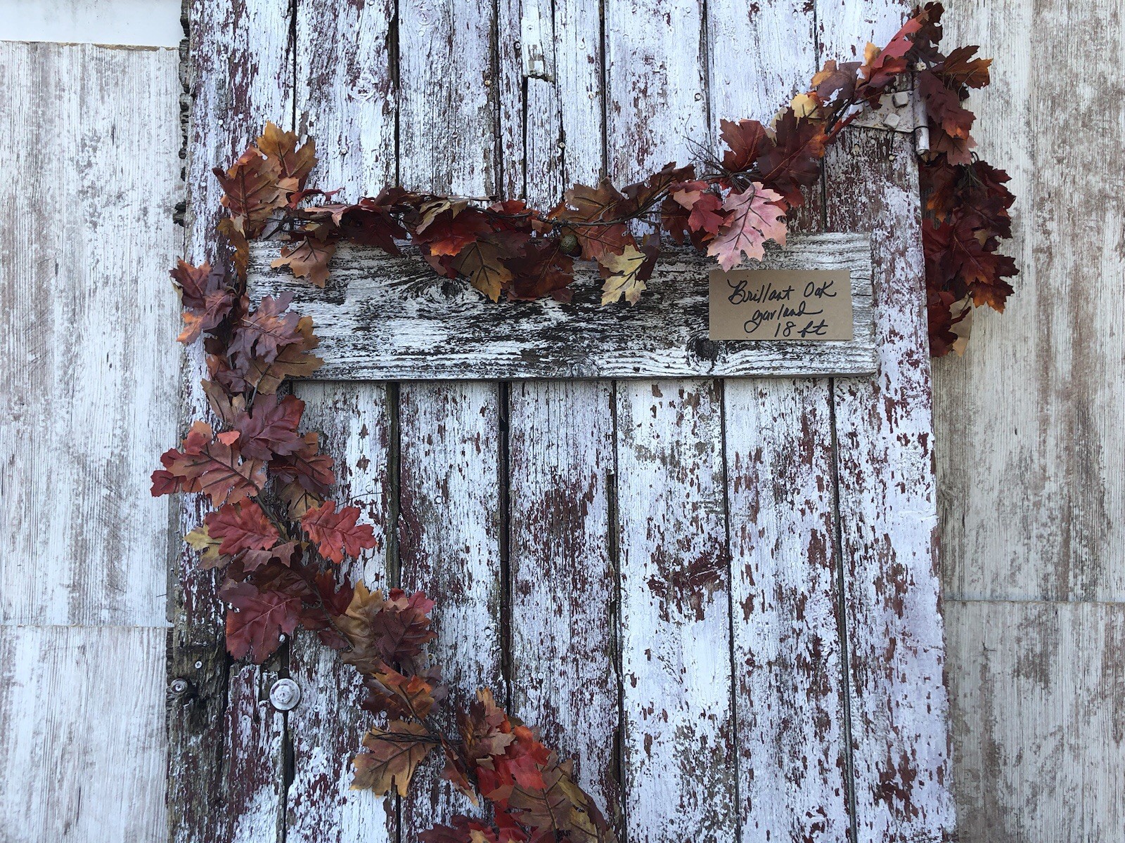 Brilliant Oak Fall Leaf Garland 18 FT Autumn Artificial Fall Leaves Wedding