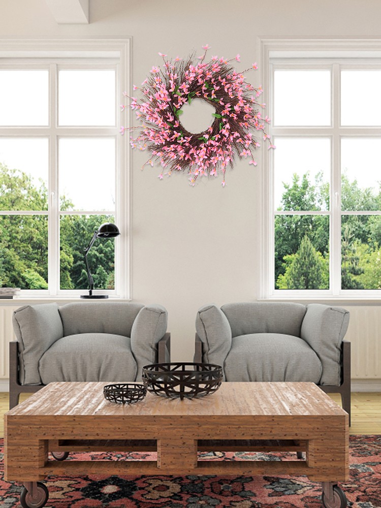 Beautiful Decorative Flower Wreath For Front Door Or Wall Excellent