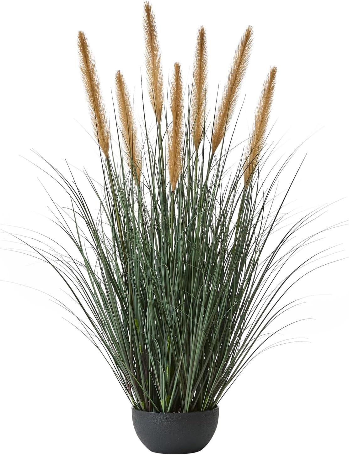 3Ft Faux Onion Grass Plant with Feathery Flowers – Indoor/Outdoor Decor