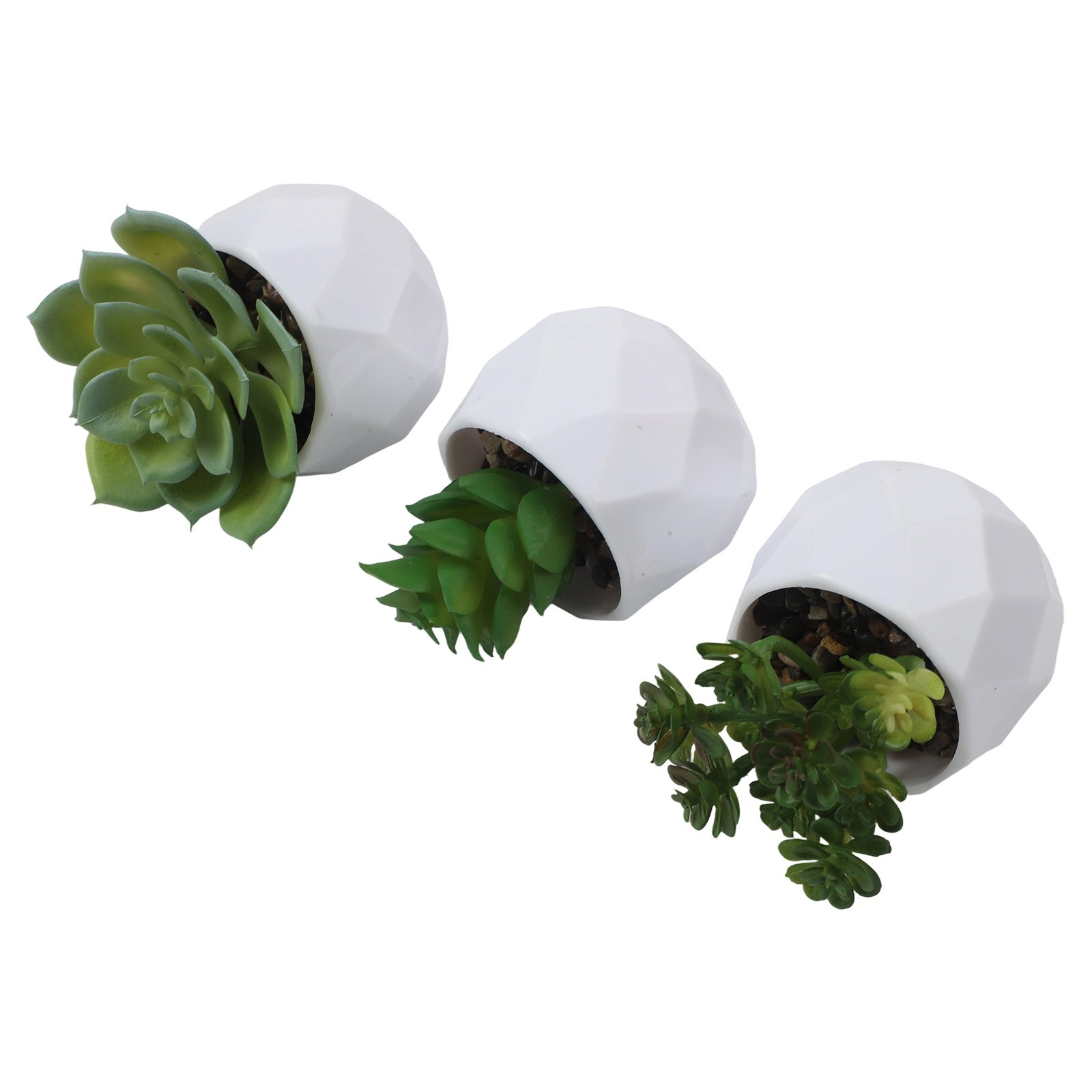 3pcs Elegant Artificial Succulent Plants for For home and Office Display