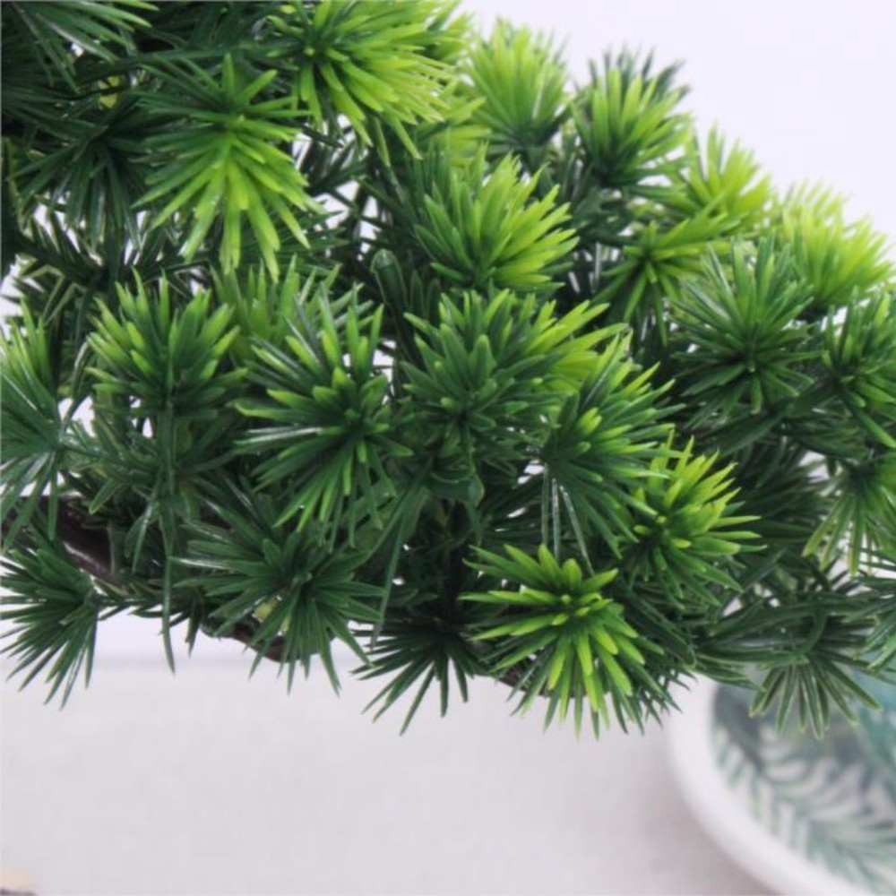 1pc 27cm Artificial Bonsai Plants Small Pine Tree Pot Décor Fake Plant for Table