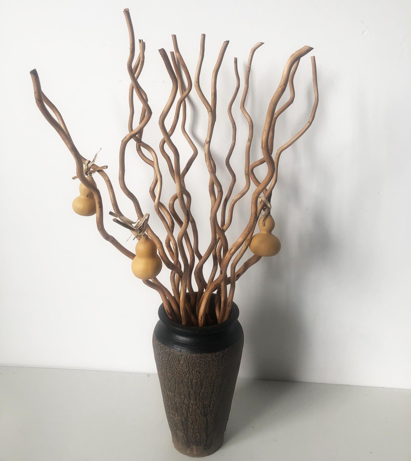 Dried Curly Willow Branches, 14-15 Stems Dried Twigs Sticks 21-23” Natural Dr…