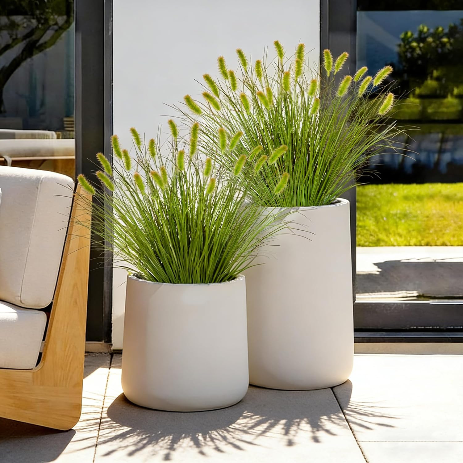 14PC Artificial Dog Tail Grass Plant UV Resistant Outdoor Ornamental Wheat Grass