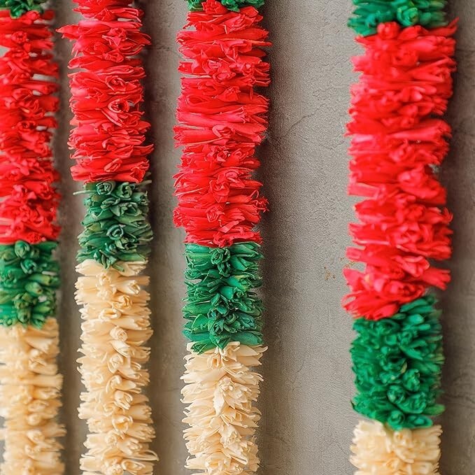Indian Marigold Garlands Decor Wedding Holi Diwali Rangoli – 3ft (Pack of 1)