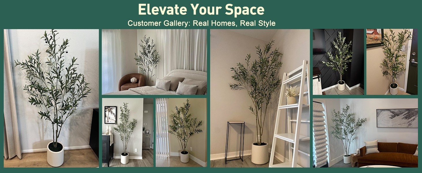 Artificial Olive Tree 6ft,Tall Fake Olive Trees for Indoor | Faux Olive Silk
