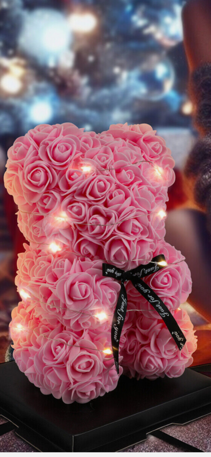 Valentine’s & Mother’s Day Gift Artificial Flower Teddy Bear.