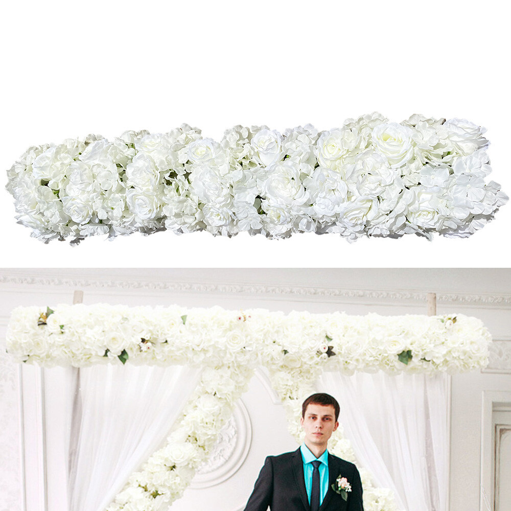 White Artificial Flowers for Home Party Wedding,Artificial Silk Flowers Row,HOT!