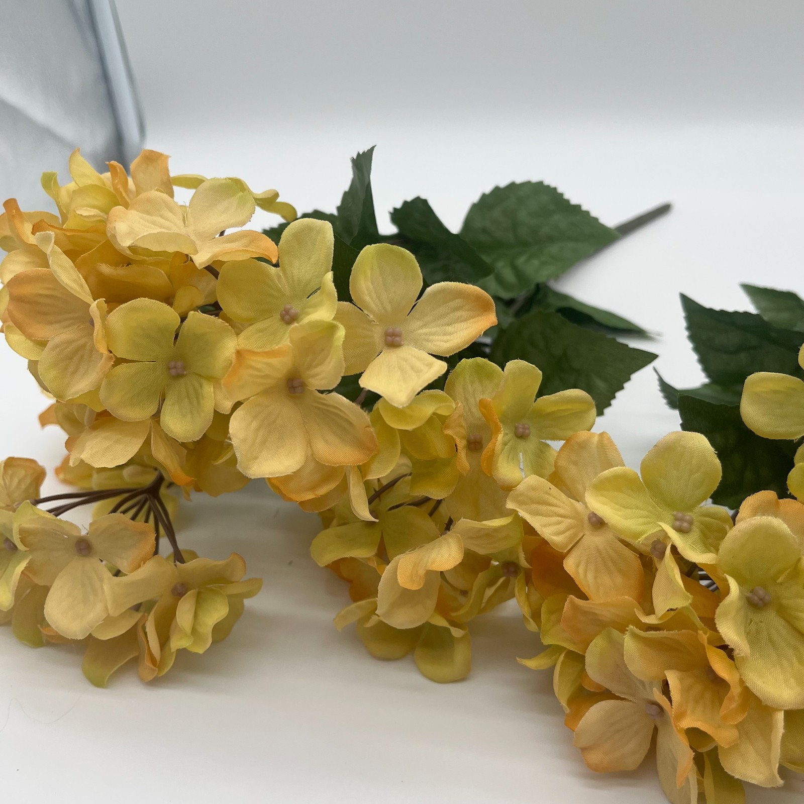Lot of 12 Artificial Flowers / Plants For Decoration Yellow and Orange