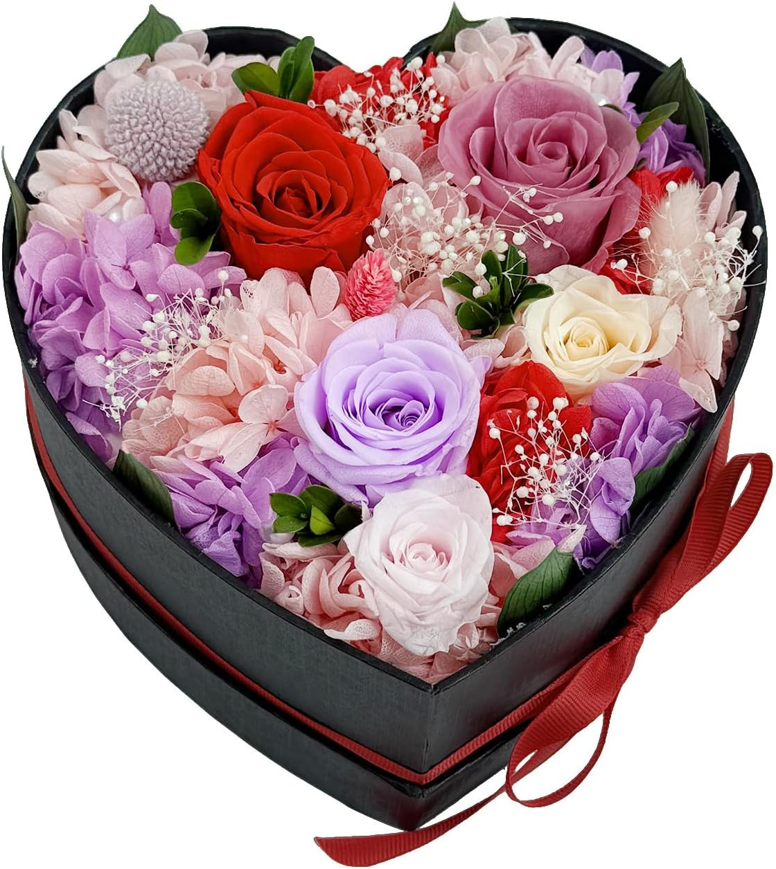 Preserved Roses Heart Shape Box Valentines Day Gifts for Her Mothers Day