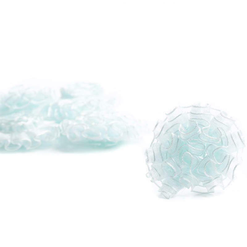 Factory Direct Craft Bulk Package of 72 Miniature Light Blue Open Ribbon Ro