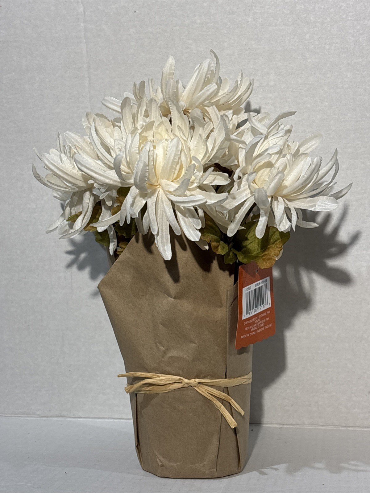 12” Potted Dark White Spider Mum by Ashland Table Centerpiece New