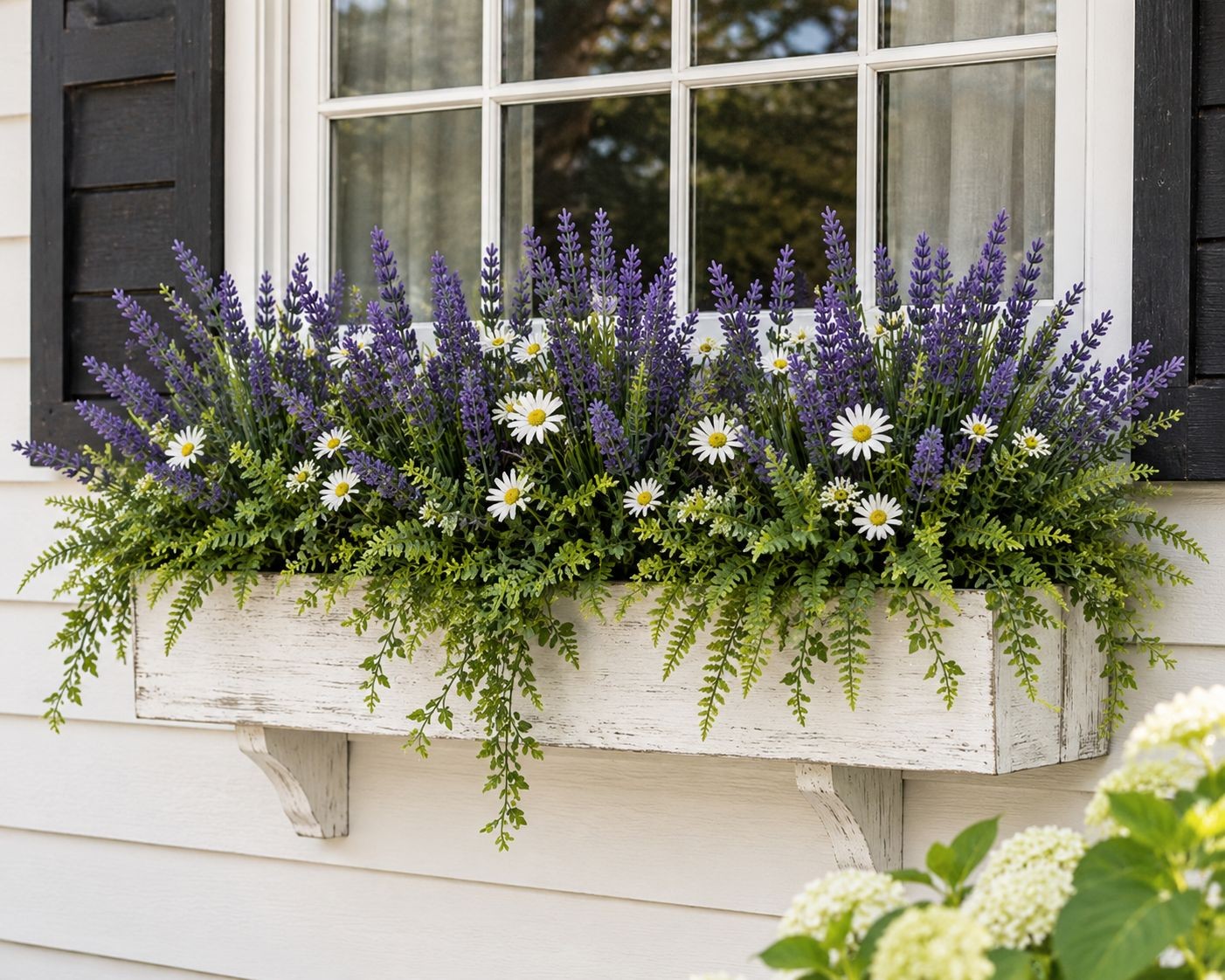 UV Resistant Faux Lavender Bunches Set of 2 Artificial Lavender Flowers Farmhous