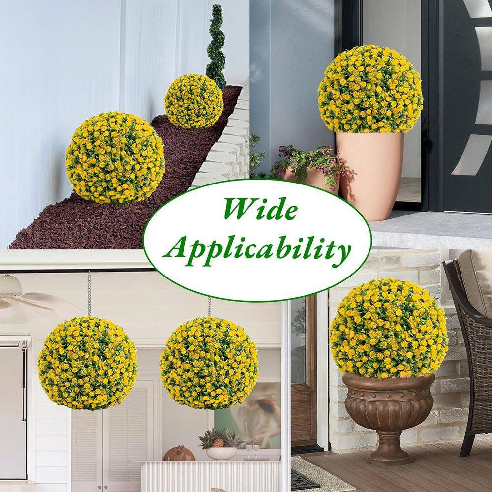 1.8 FT 2PC Artificial Topiary Flower Balls,Hanging Grass Ball for Home Wedding D