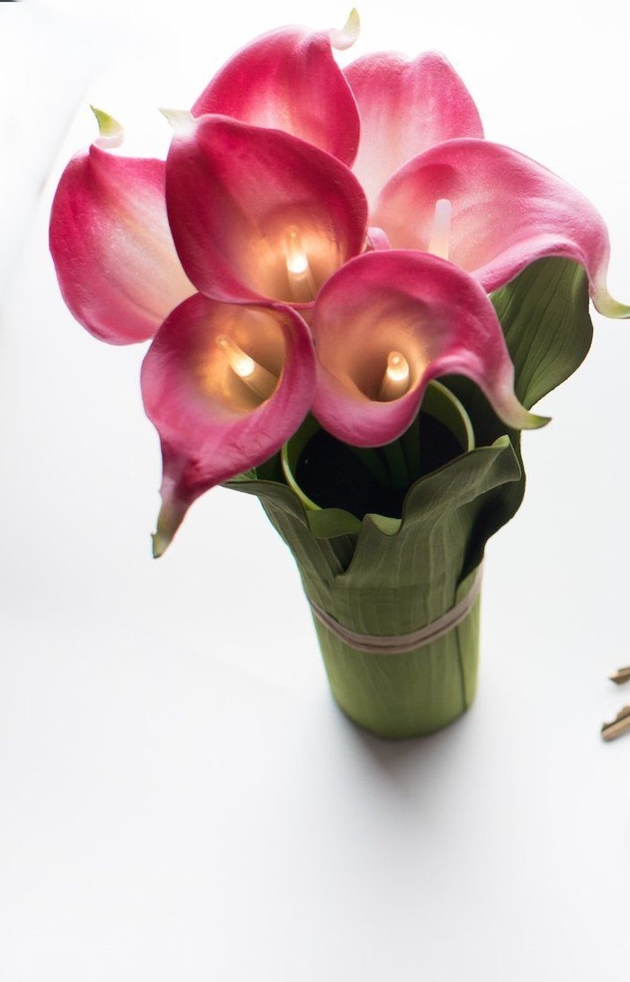 Home Seasons LED Artificial Flower LightUp Pink Lily Home Decor Battery Operated