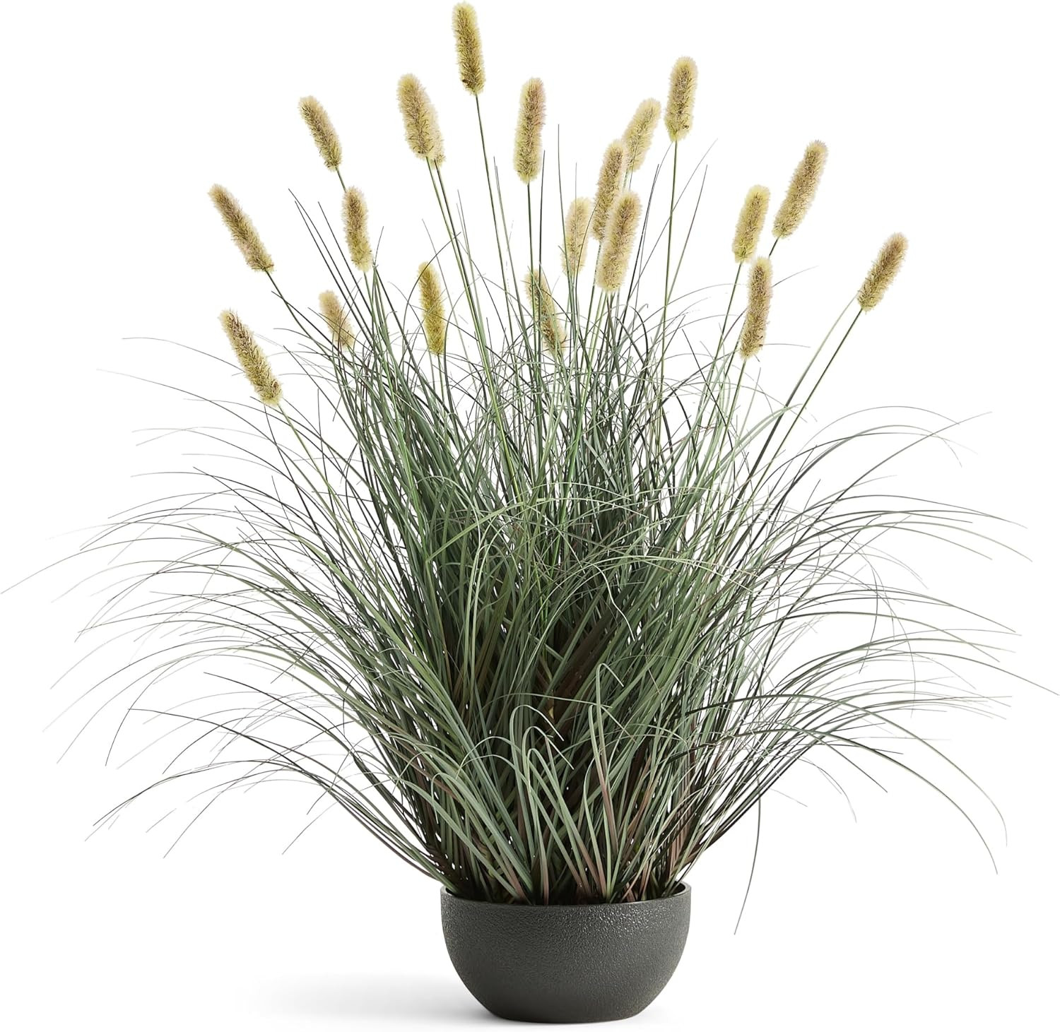 3Ft Artificial Onion Grass Plant – Potted Faux Greenery for Indoor/Outdoor Decor