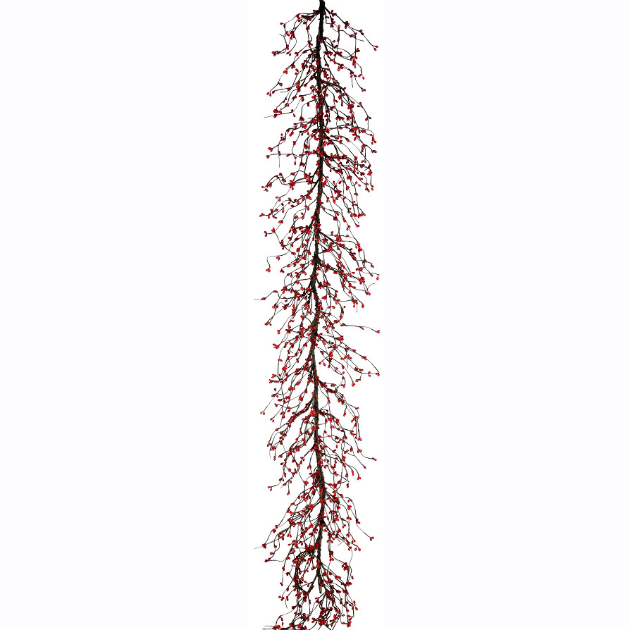 Pip Berry Garland in Red – 4.5′ / 4.5 FT / 54″ – Christmas Holiday Patriotic