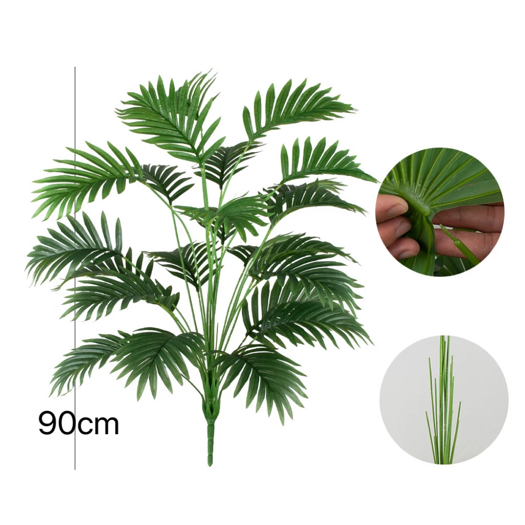 88cm 24 Leaves Large Artificial Palm Tree Tropical Fake Plant For Indoor Outdoor