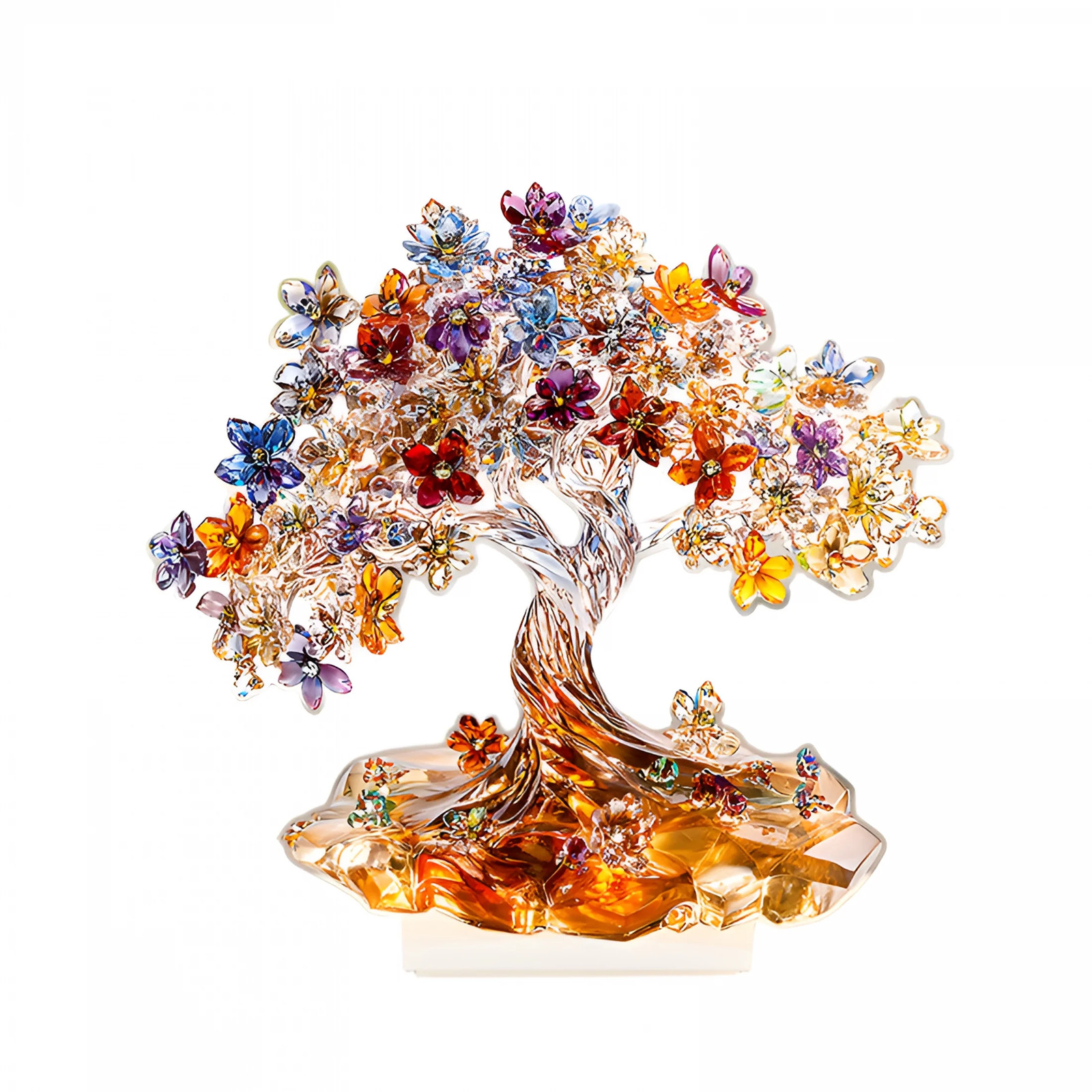 8 Inch Acrylic 2D Tree of Life for Positive Energy, Good Luck, Money, Fengshui B